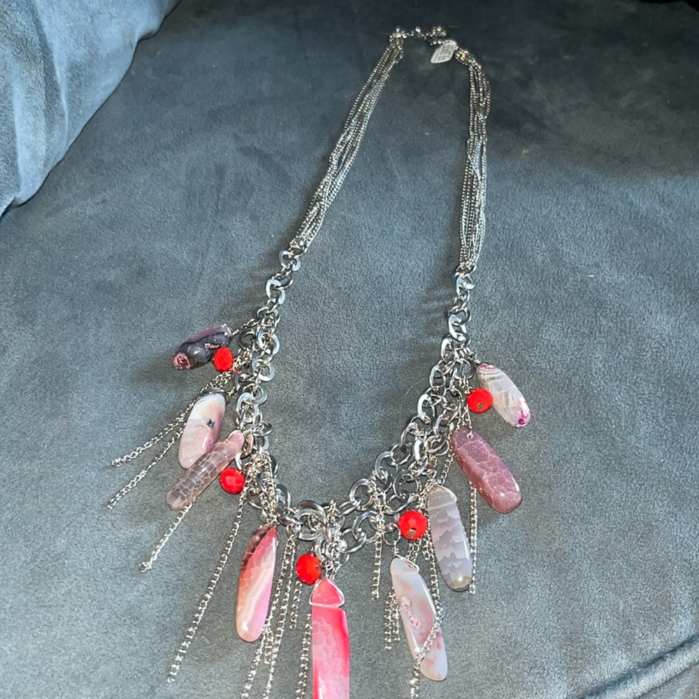 NWT!!!! SO goods for life silver tone chunky stone necklace